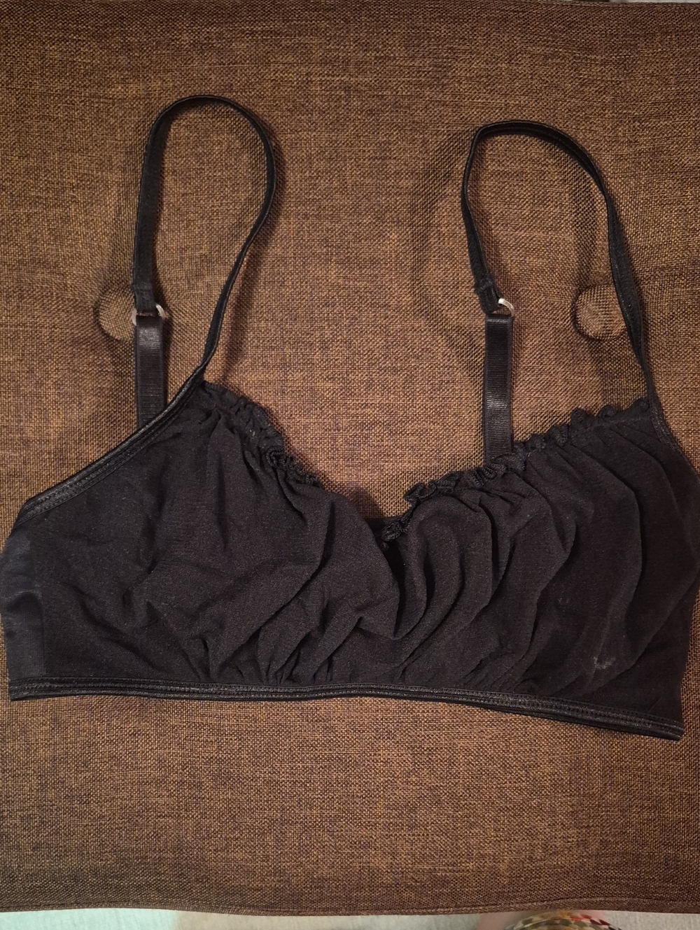 Rampage Black Ruched Bralette